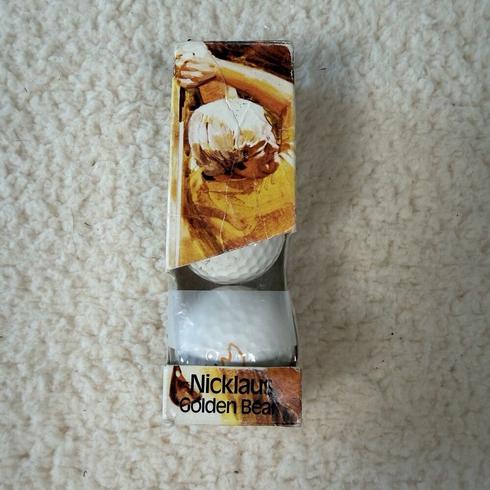 Vintage Jack Nicklaus Golden Bear Golf Ball MacGregor Sleeve of 3 Balls - NEW